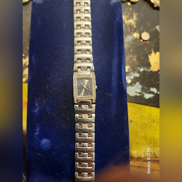 Vintage Citizen Eco-Drive Tank Blinged Out women - Picture 2 of 8